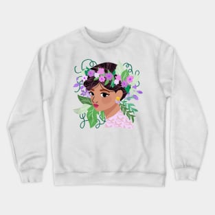 January Crown of Flowers Crewneck Sweatshirt